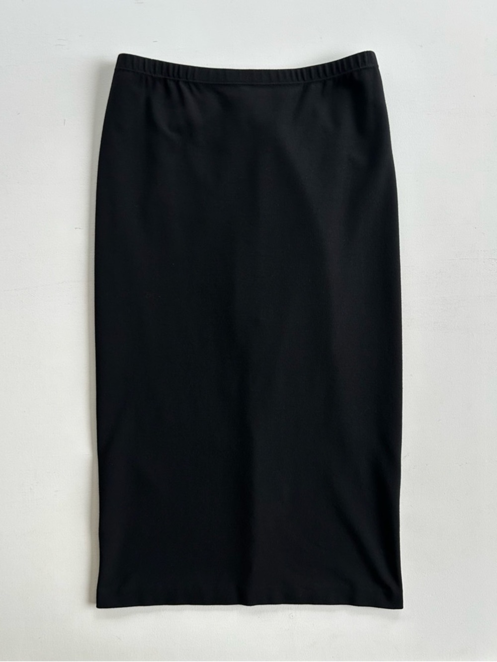 Lafayette 148 Black Knit Skirt Pull On Stretch Pencil Midi Women’s Size Small